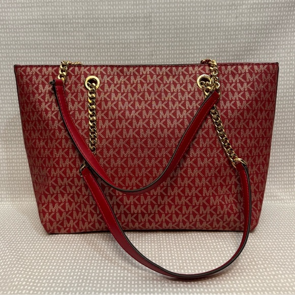 Michael Kors Logo Leather Tote - Picture 4 of 10